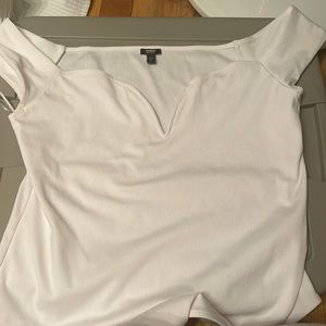 White XL Express body contour bodysuit NEVER WORN